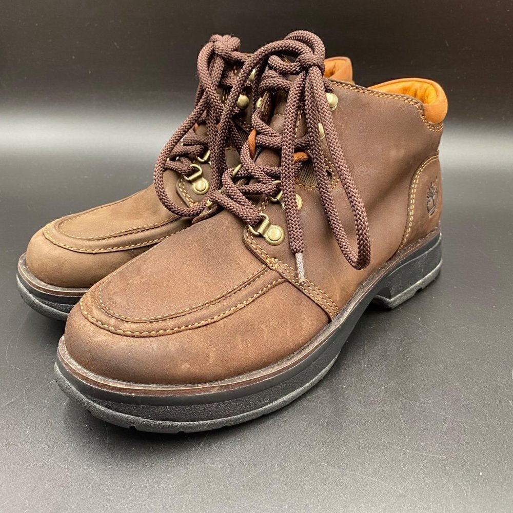 Timberland Brown Leather Lace-Up Boots Women's Size 7.5